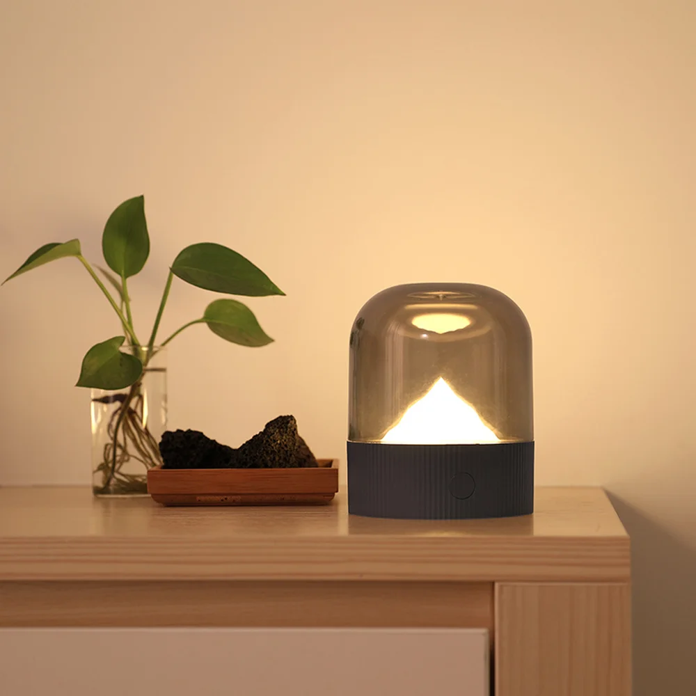 USB Rechargeable Vintage Glass Night Light Retro Nostalgic Desktop Bulb 2 Light Colors Dimmable Breathing Night Lamp With Timer night table lamps Night Lights