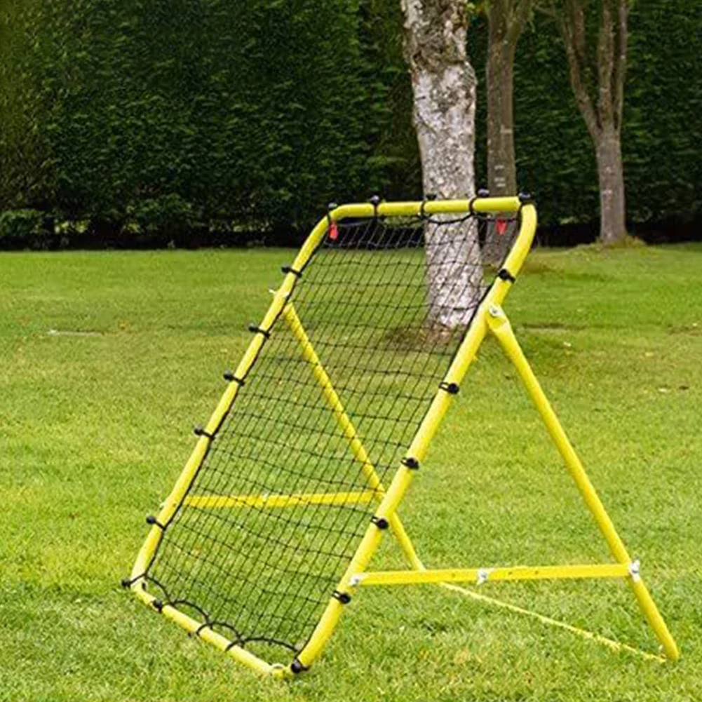 Soccer Rebounder Net with 20 Elastic Ropes Kickback Football Practice Net Rebound Training Aid for Kids Teens & Adults