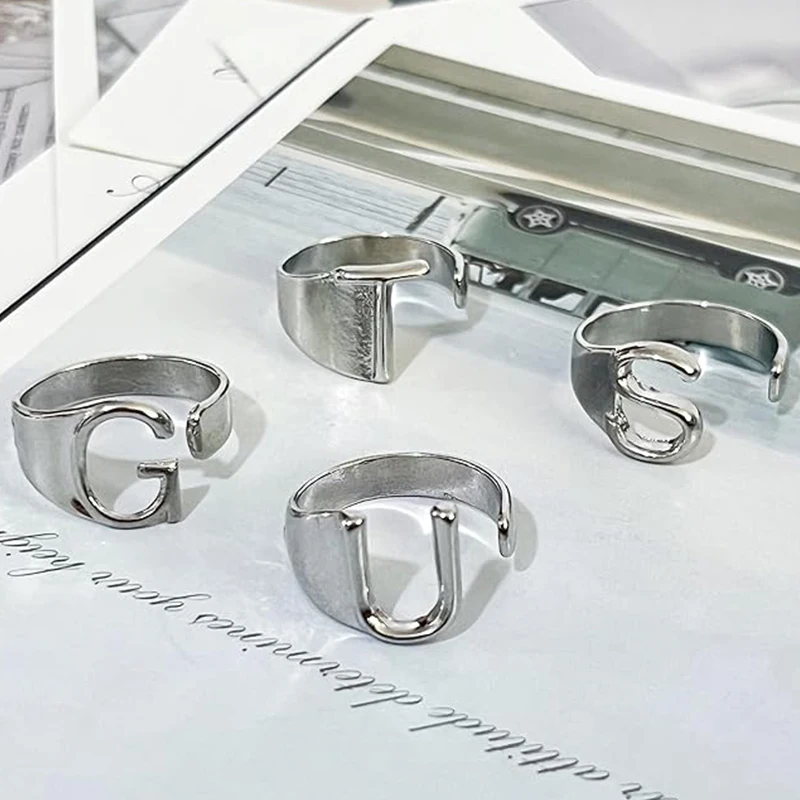 

4pcs/set Punk Women's Ring olivia rodrigo World Tour GUTS Silver Color Rings Fans Gifts Adjustable Fashion Jewelry accessories
