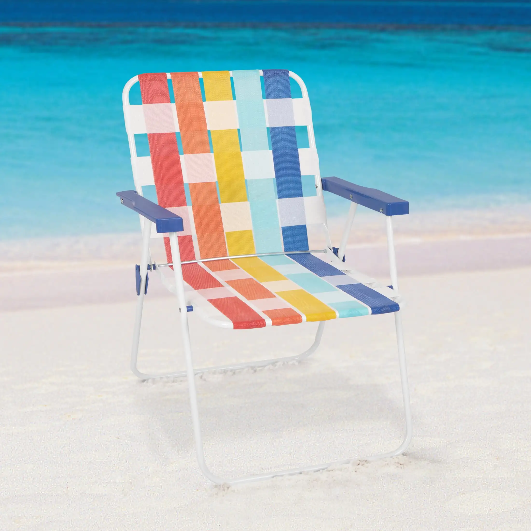 

Mainstays Folding Beach Web Chair, Multicolor