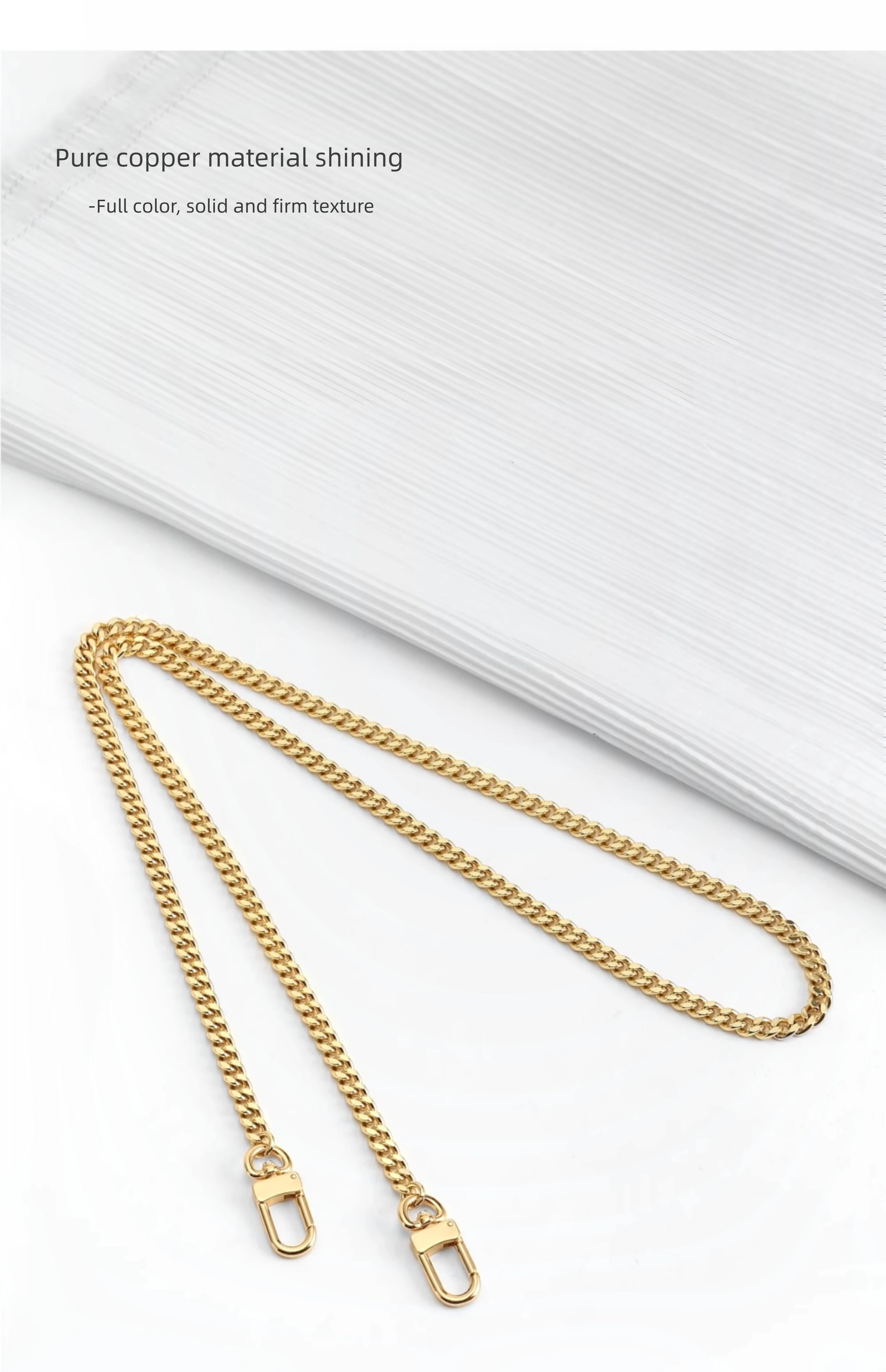Copper material bag chain shoulder strap for women bag cross shoulder strap replacement bag strap bag accessories