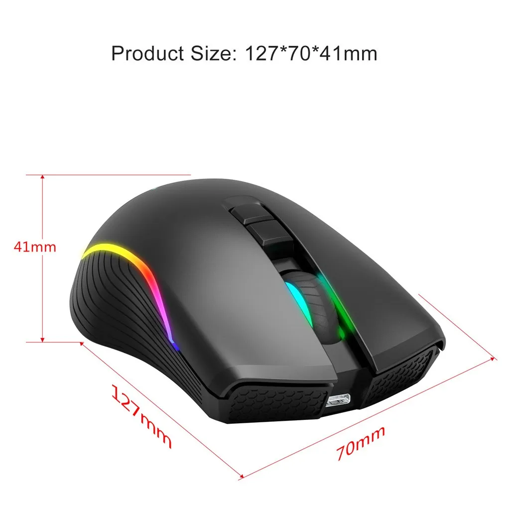 Ouhaobin Computer Peripherals Mechanical Define The Game Type-c 2400dpi Adjustable Gaming Mouse Mice 20jun 20 white mouse pc