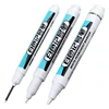 3Pcs/Set For Metal Long Head Marker Pens Oily Waterproof Plastic Large Capacity White Marker Pen Stationery 0.7/1.0/2.5mm 6