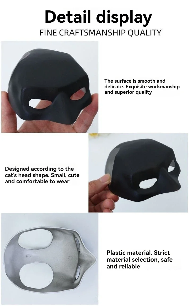 2025, verbesserte Fledermaus-Katzen-Avenger-Maske, Einheitsgröße, passend für die meisten Katzen, Cosplay-Mütze, Katze, lustiges Spielzeug, Katzenmasken, Heimtierbedarf, Fotos, Requisiten – Detail 9
