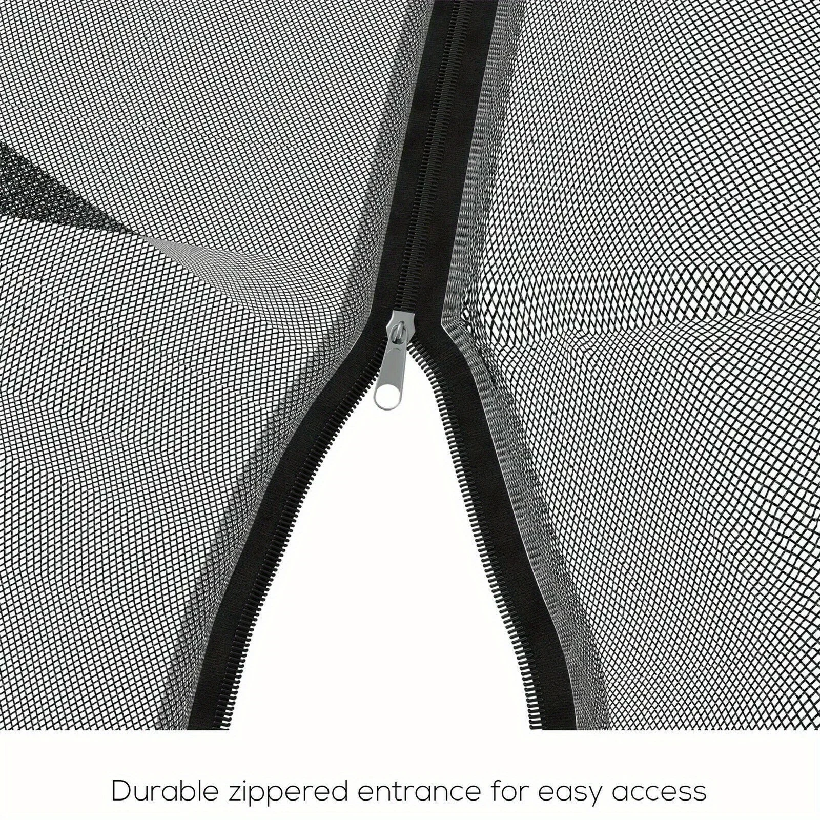 Outdoor Black Umbrella Screen Bug Mosquito Net Fits 7.5 Feet Umbrellas
