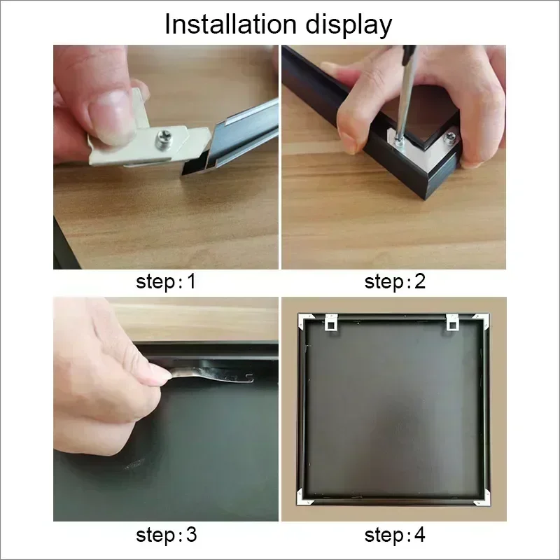 알루미늄 합금 포토 프레임 캔버스 DIY 포토 프레임, 기본 골드, 블랙 투 노트 포스터 프레임, 60cm 보다 큰 스티칭 필요