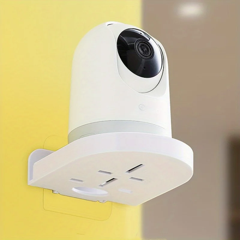Camera Storage Shelf 1/2pcs Wall Mount Floating Stand Shelf Security Camera Mini Bedroom Bathroom Camera Shelf Monitoring Tray Organization Storage