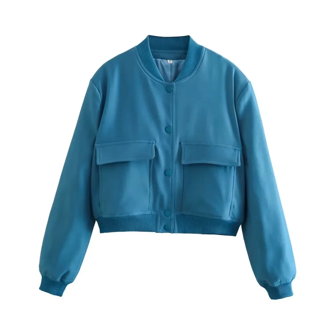 

Women's coat 2023 small standing collar single breasted cardigan jacket jacket