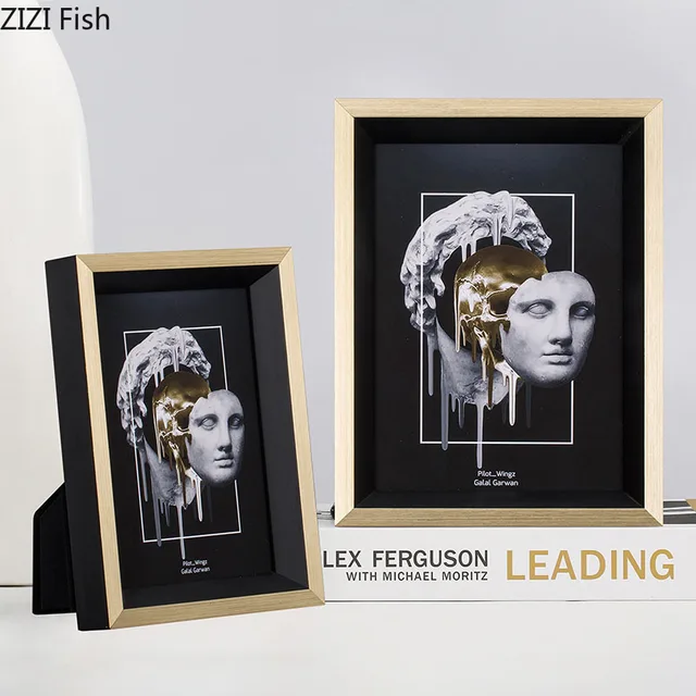 Arany Szegély Képkeret 6/7 Hüvelykes Aranykeretek Képekhez Modern Dekoráció Családi Portré Keretes Művészeti Díszek