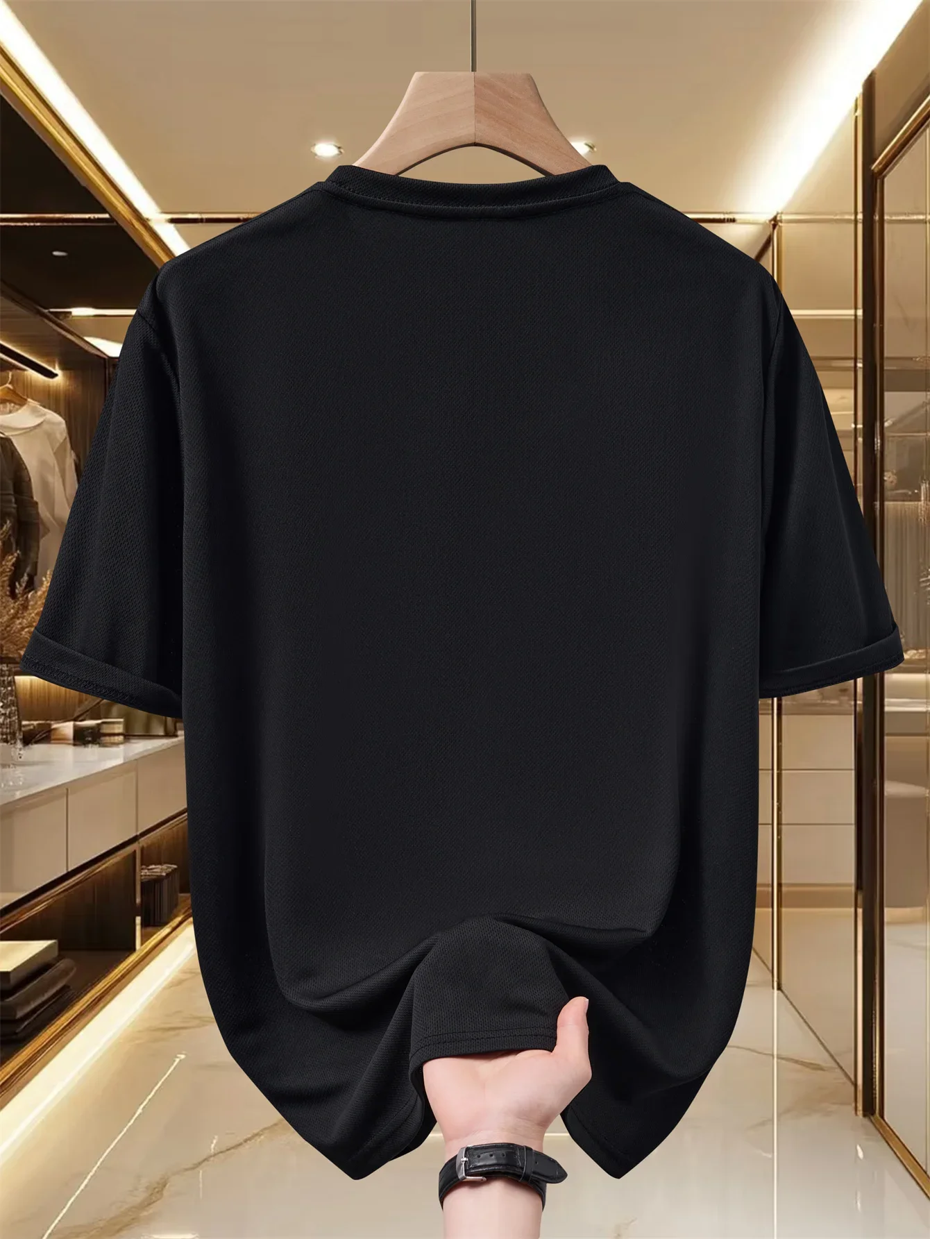 Men's T-shirt - Casual and Fashionable Short-sleeved T-shirt - High-end Summer Quick-drying T-shirt - Daily Commuting Men's Shir - 5