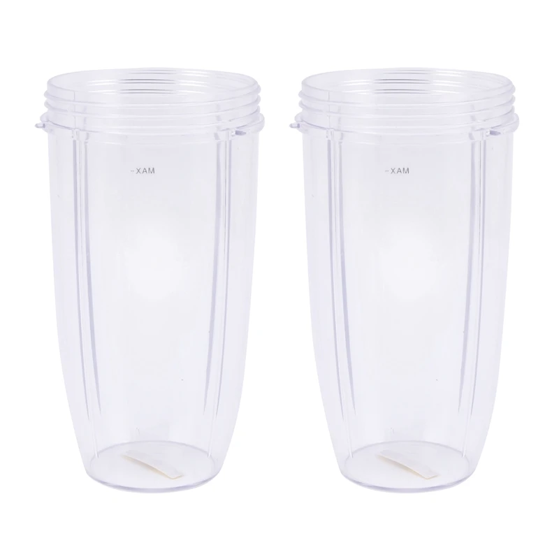 2X Juicer Cup Mug Clear Sostituzione Per Nutrible Nutri Juicer 32Oz Juicer 32Oz Cup Parti Di Ricambio