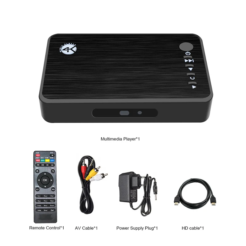 Reproductor multimedia HD de 1080P con SD/MMC, TV, – Grandado