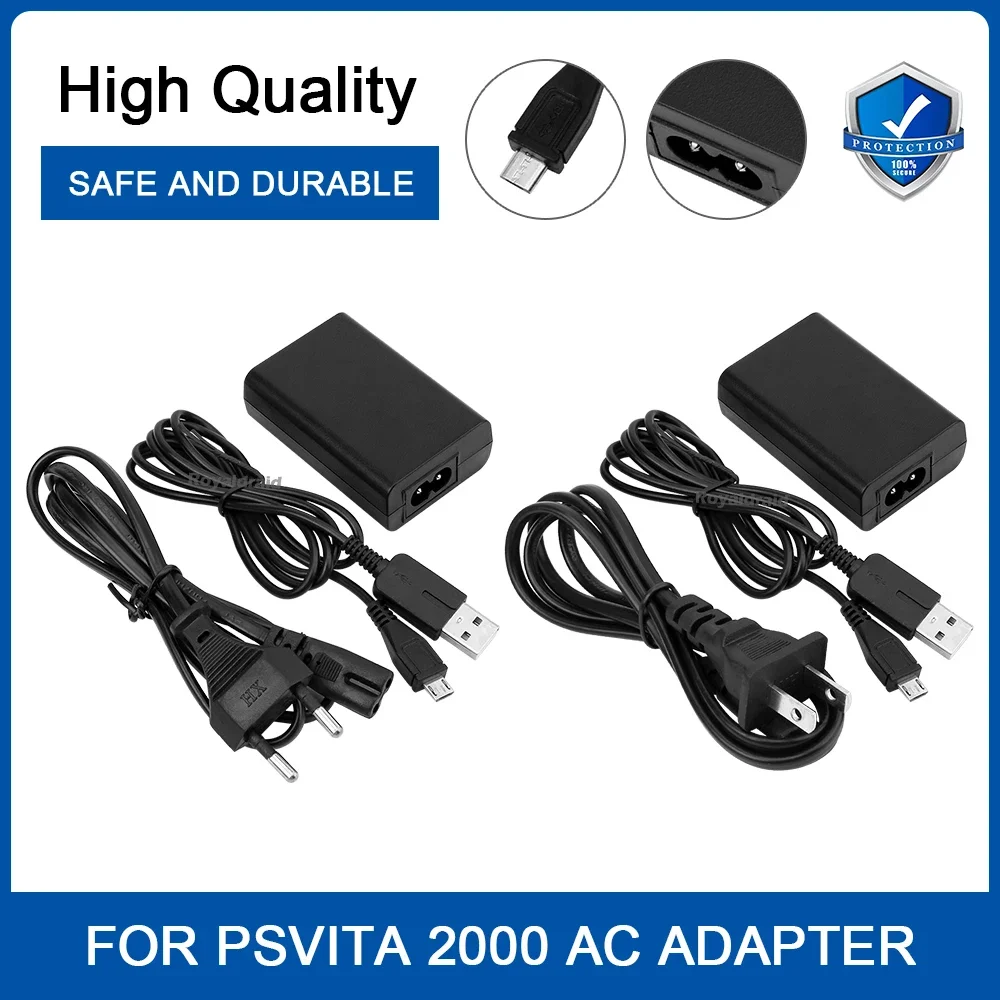 NEW EU/US Plug Home Charger Power Supply 5V AC Adapter USB Charging Cable Cord For PlayStation Psvita Slim PS Vita 2000 PSV 2000