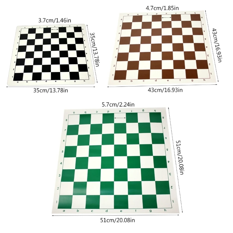 Lightweight PU Leather Chessboard Classic Folding Travel Chess Board Roll Up Chess Board Flat International foldable chess board,folding chess board