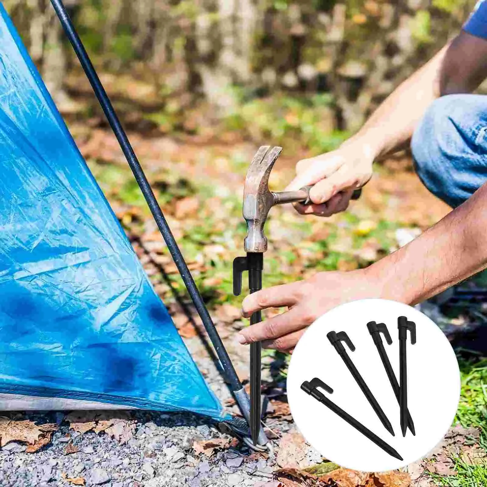 

Camping Tent Fixing Pegs Outdoor Tent Plastic Fixing Nails Ground Nails Tent Ground Nails Camping Tent Nails Accessories