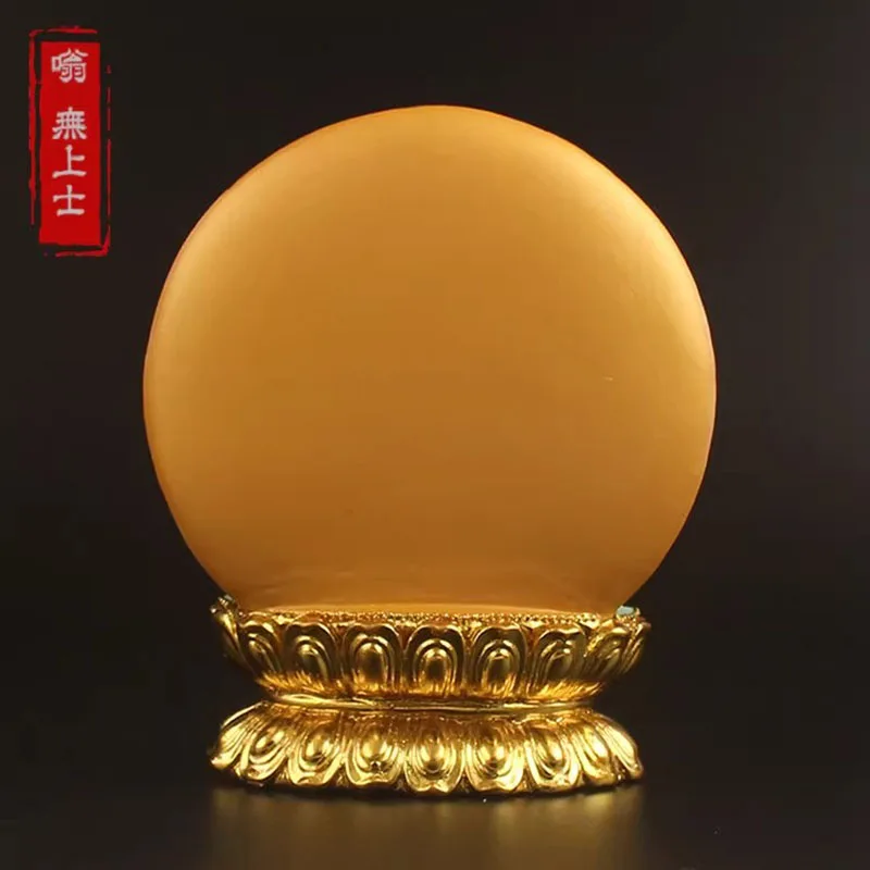 Golden Cundi Buddha Statue - Hand Painted Goddess of Mercy Guanyin Mini Idol, Portable Car Altar Buddhist Deity, Tibetan Buddhis