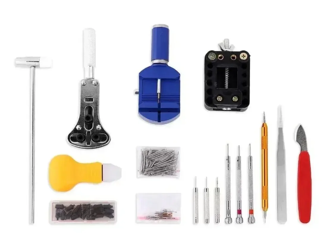 Deluxe 147-Piece Watch Repair Toolkit for Battery Changes & Strap Adjustments