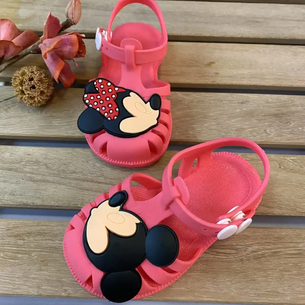 Kids Sandals New popular cartoon mickey Minnie mouse versatile EVA slippers for boys and girls fashionable soft soled non slip kids shoes,children sandals,kids sandals