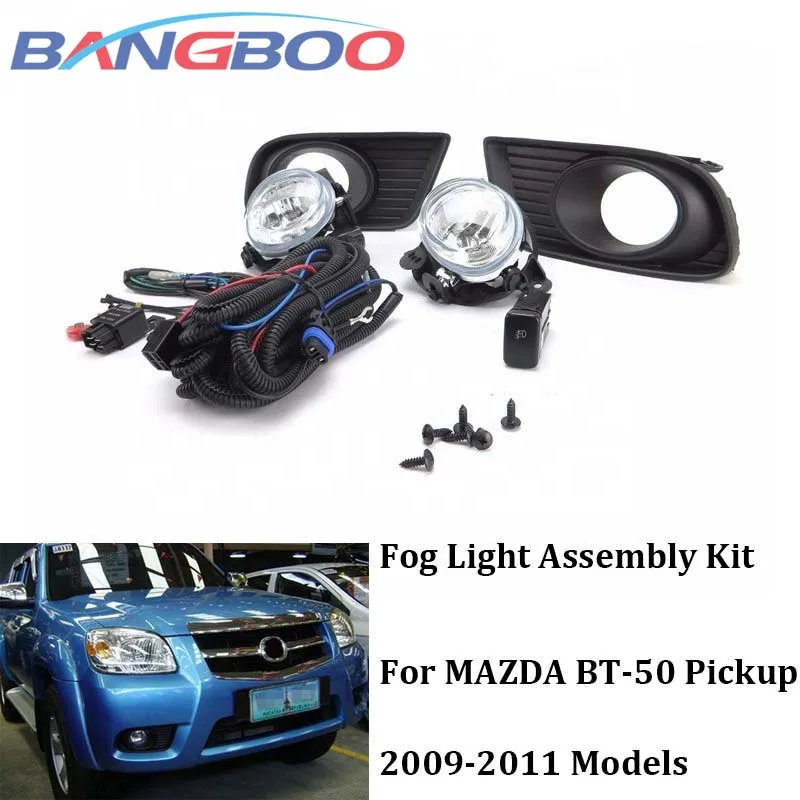 

Car Front Bumper Fog Driving Light Lamp Kit For MAZDA BT-50 Pickup 2009 2010 2011 Fog Lamp Harness Set