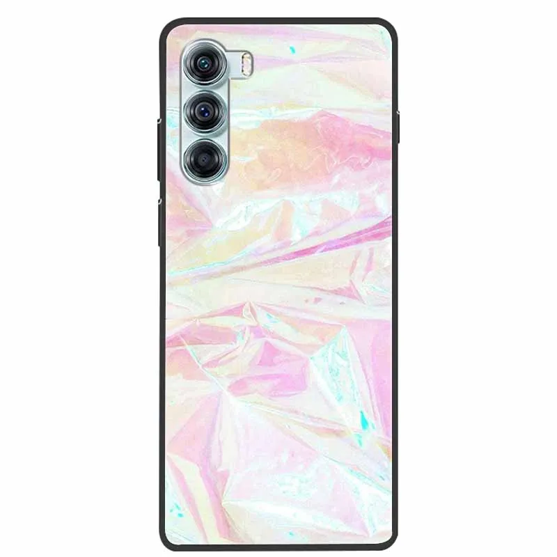 Marble Silicone Black Soft Protective Phone Case Cover