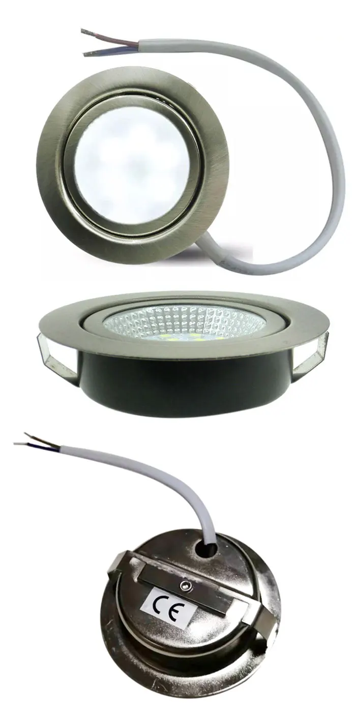 220V AC Recessed LED Light 3W Frosted Glass 55-65mm Hole =30W Halogen Bulb recessed spotlights