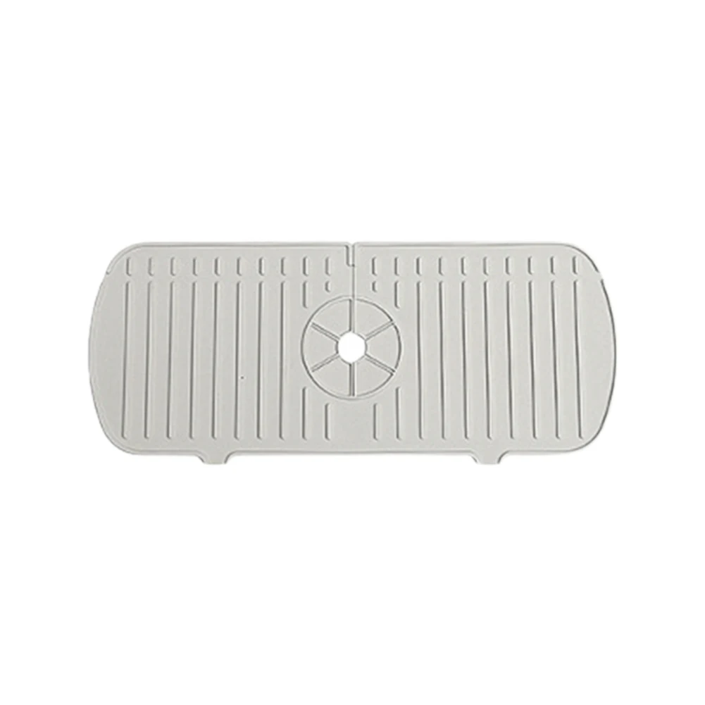 Kitchen Silicone Faucet Mat Anti-Splash Faucet Water Catcher Mat Anti-Slip Sink Splash Guard Water Draining Pad Bathroom Gadgets