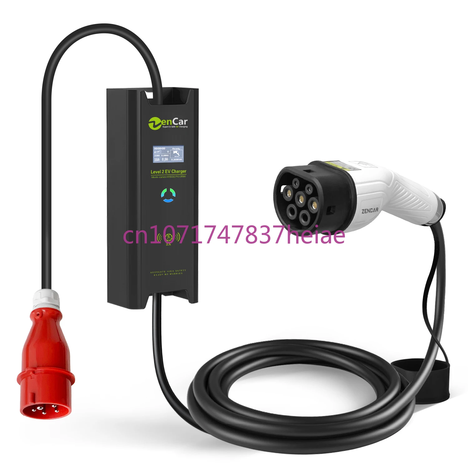 

Ev charging stations 11kW 380V Electric Car Home charger control Level 2 type 2 IEC62196 8A 10A 12A 16A EVSE 5M cable