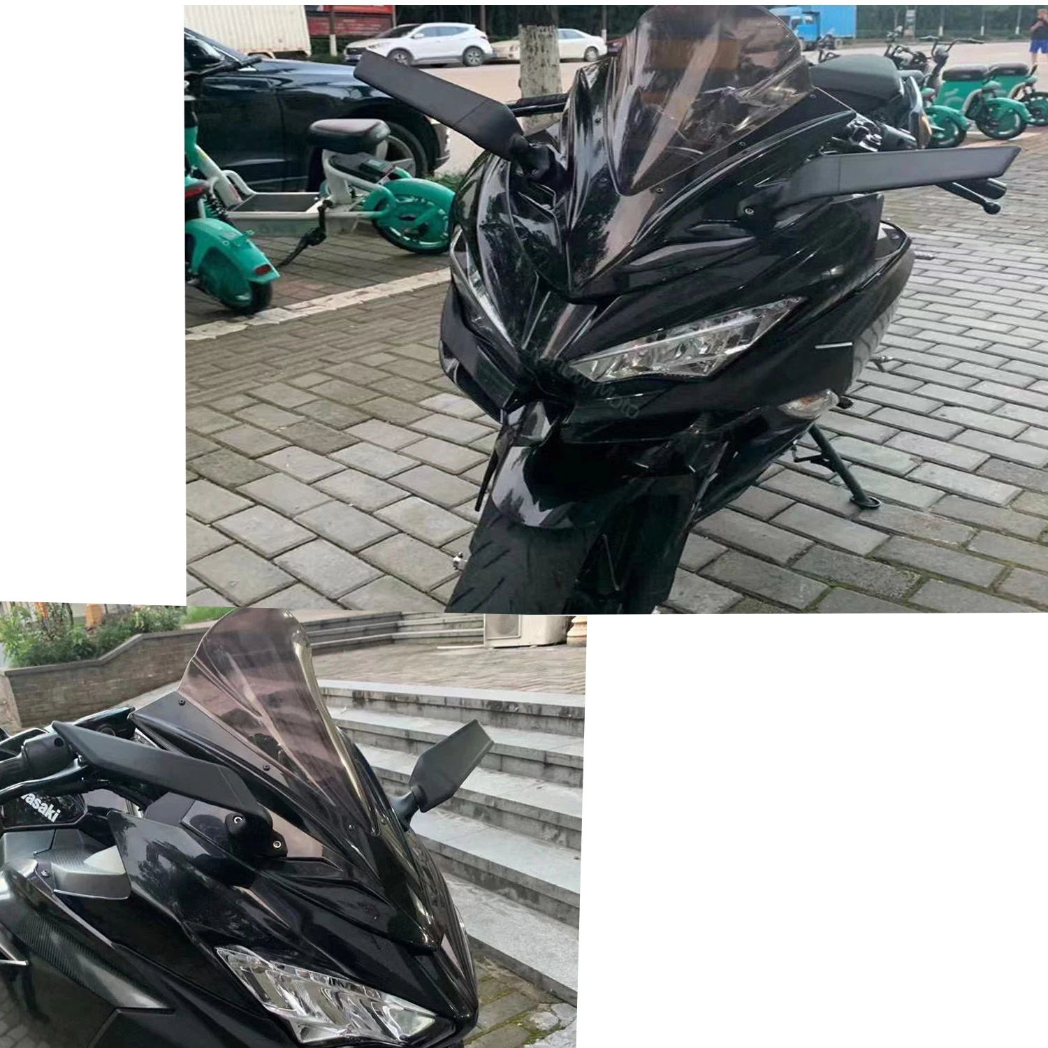 Rétroviseur de moto pour Honda, rétroviseur rotatif, aile de vent modifiée, CBR650R F, CBR1000RR, CBR600RR, CBR 250R, 300R, 400RR, 500R