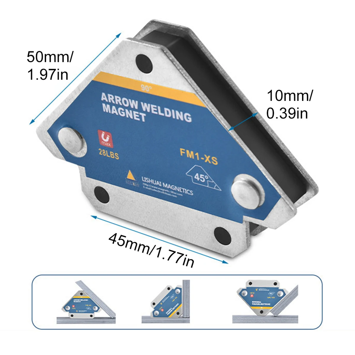 4Pcs Welding Magnets 28lbs Magnetic Welding Holder Metal Positioning Arrow Table Magnet Clamp 45&deg; 90&deg; 135&deg; Tool magnetic welding holders welding accessories clamp magnetic welding fixer welding electrode clamp