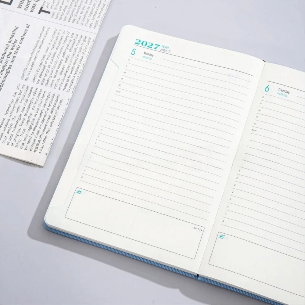 Agenda Portatile A5 2027 in Inglese, Manuale di Efficienza, Pianificatore A5, Quaderno per Appunti e Pianificazione Aziendale - immagine 5