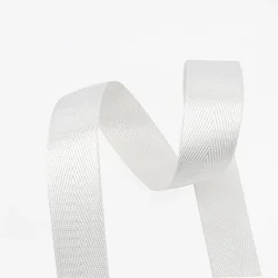 Durable Nylon Webbing Tape for Crafting and DIY Projects - 2 Meters (White)