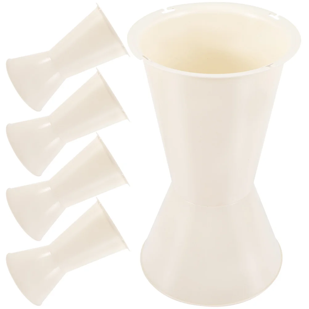 

5 Pcs Sword Bucket Bouquet Bottom Handle Vase Flower Shop Supplies Holder for Artificial Flowers Plastic