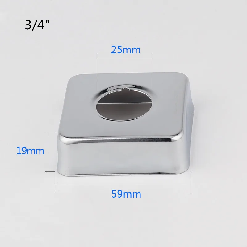2PCS 1/2 3/4 Faucet Decorative Cover Stainless Steel Water Pipe Connector Heighten Valve Panel Shower Kitchen Faucet Accessories