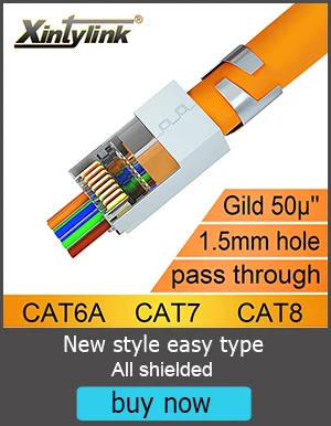 Xintylink Werkzeugloser RJ45 Ethernet-Kabelstecker CAT6 Stecker CAT5 CAT5E Netzwerk RJ45 LAN-Stecker CAT6 UTP-Buchse Modular Keystone – Detail 6