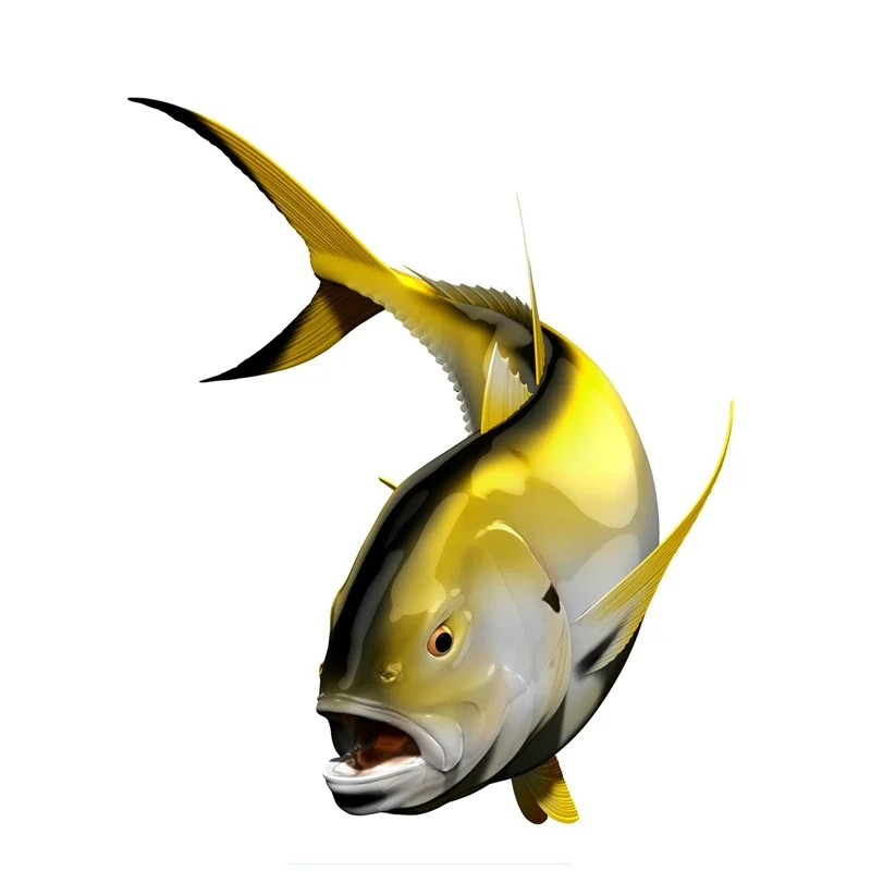 

Personality Car Sticker Crevalle Jack Fish Auto Decals 3d Car Styling Decal Window Decoration Waterproof Cover Scratch 12cmX14cm