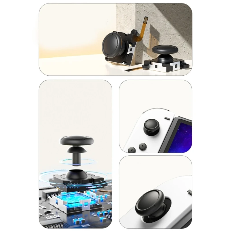 

Hall Effect Joysticks No Drift Electromagnetic Stick Analogs Thumbstick Replacement for Switches Oled Lite Repair DropShipping
