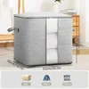 Foldable Clothes Storage Bag Visual Quilt Organize Cases with Handle Home Pillow Blanket Organizer Wardrobe Sorting Storage Box 6