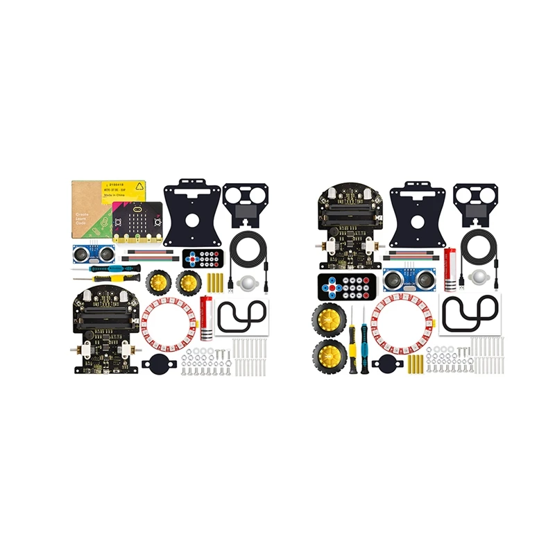 mini-smart-microbit-v2-robot-car-per-micro-bit-robot-car-kit-programmazione-grafica-giocattoli-elettronici-fai-da-te-senza-batteria