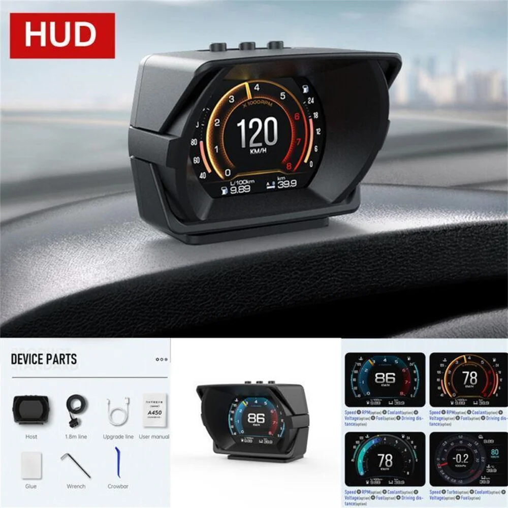 ڵ   ÷, ̽ , ٱ OBD2 LCD , GPS  跮 溸 ý, A450