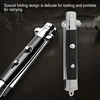 Stainless Steel Hair Folding Beard Comb Hairstyling Tools Switch Combo Pocket Long Round Handle Hair Comb 5
