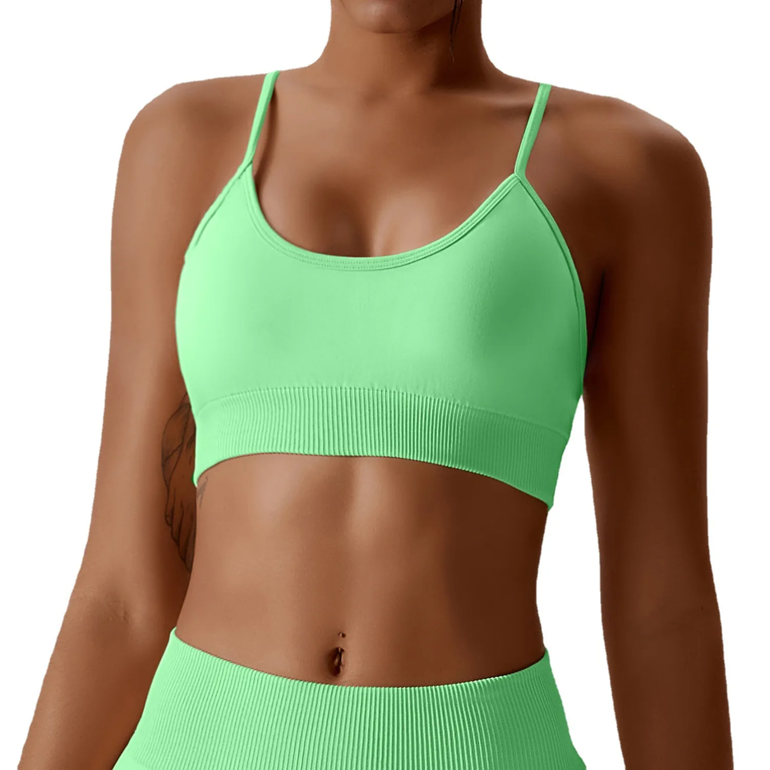 

New Top Women Sports Bra Gym Seamless Yoga Bra Outdoor Running Sports Underwear Soft And Comfortable Back Naked Fitness Clothing