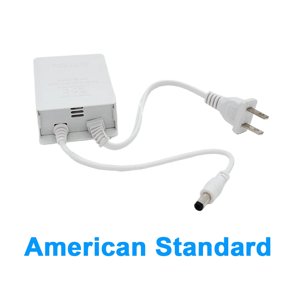 Power Adapter US/EU Outdoor Waterproof AC 100-240V Input DC 12V Volt Output Supply Charger Europe Universal Adapter Converter