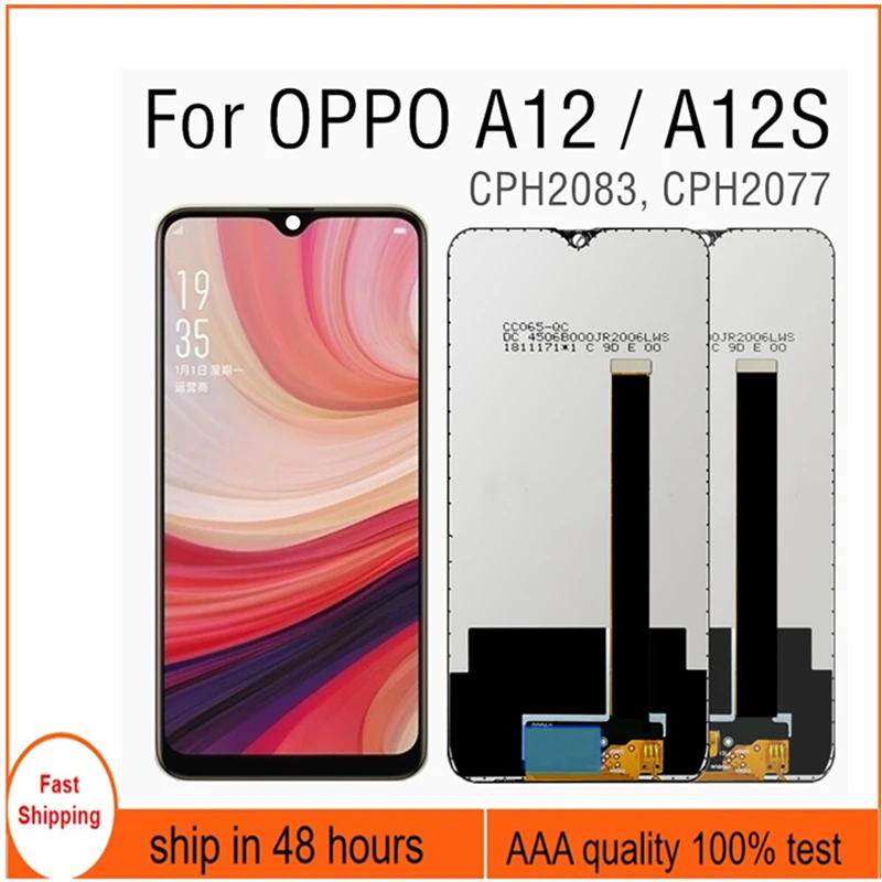 

6.2 inch For OPPO A12 2020 Global LCD CPH2083 CPH2077 Display Touch Screen Digitizer Assembly Replacement For Oppo A12s LCD