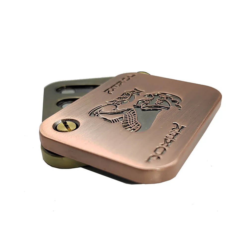EDC Fingertip Metal Push Coin Poker Fidget Toys AK King Pop Coin Gyro Toy Stress Relief Hand Push Sound Pop Card  Anti Anxiety