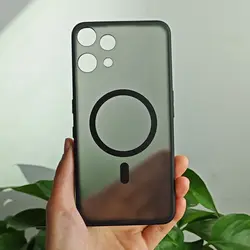 ELVEV Magnetic Shockproof Matte Anti - Fingerprint Phone Case for Nothing Phone (3a) Lite (Black -with Magnet)