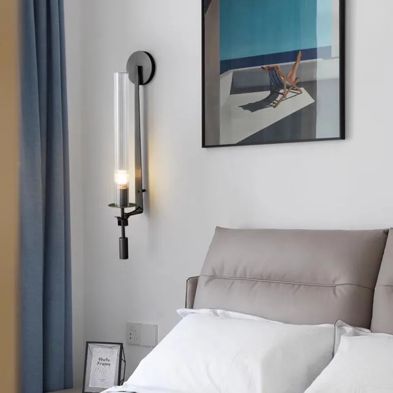Современная стеклянная настенная лампа золотого цвета в американском скандинавском стиле, винтажный светильник в стиле ретро для гостиной, спальни, крыльца, коридора, балкона, столовой