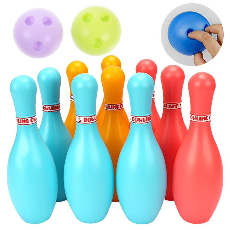 Mini Bowling Set Indoor & outdoor Plastic Children Sports Toys Body Building Parent-child Leisure Interaction Puzzle Gifts TMZ