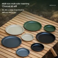 Aluminum Alloy Dining Dish Outdoor Camping Picnic Tray Dirt Proof Kitchen Bar Tableware Fruit Snack Plate Outdoor Tableware 1