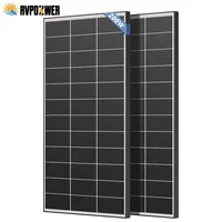 Panneau solaire bifacial RVPOZWER 400W, cellules mono de type N 18BB, rendement élevé de 24,5% pour toit de maison, appartement, balcon, camping hors réseau, extérieur, 200W, 2 pièces 1