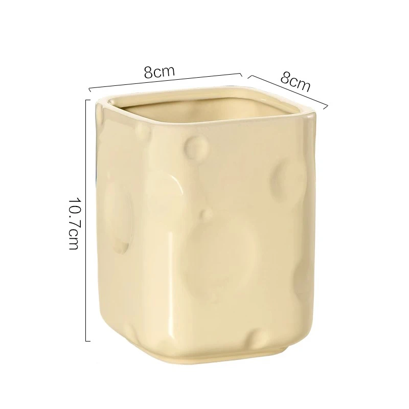 Nordic Home Decoration Bathroom Organizer Makeup Brush Holder Storage Canister Cosmetic Container Ceramic Pen Holder For Office 5